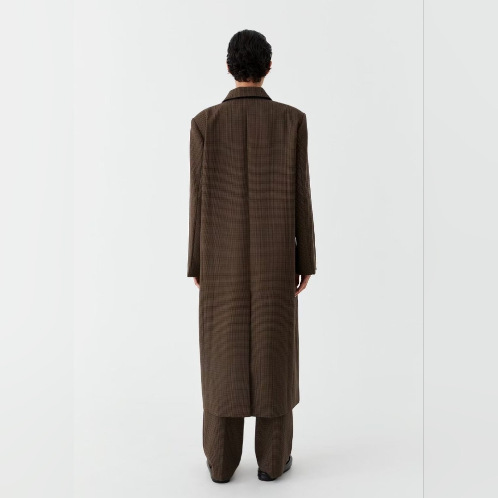Morrison Double-Breasted Houndstooth Duster Coat - image 3